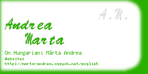 andrea marta business card